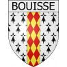 Pegatinas escudo de armas de Belcaire adhesivo de la etiqueta engomada