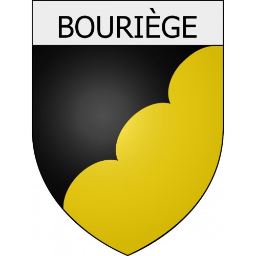 Bouriège  11 ville Stickers blason autocollant adhésif