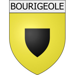 Pegatinas escudo de armas de Belcaire adhesivo de la etiqueta engomada