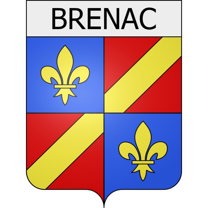 Pegatinas escudo de armas de Belcaire adhesivo de la etiqueta engomada