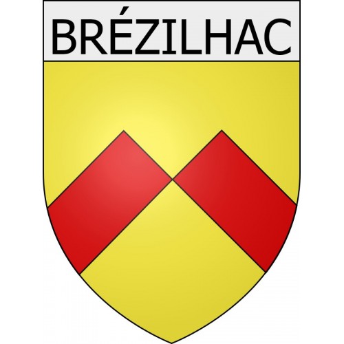 Brézilhac 11 ville Stickers blason autocollant adhésif