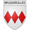 Brugairolles 11 ville Stickers blason autocollant adhésif