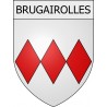 Brugairolles 11 ville Stickers blason autocollant adhésif