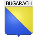 Pegatinas escudo de armas de Bugarach adhesivo de la etiqueta engomada