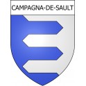 Pegatinas escudo de armas de Belcaire adhesivo de la etiqueta engomada
