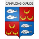 Pegatinas escudo de armas de Belcaire adhesivo de la etiqueta engomada
