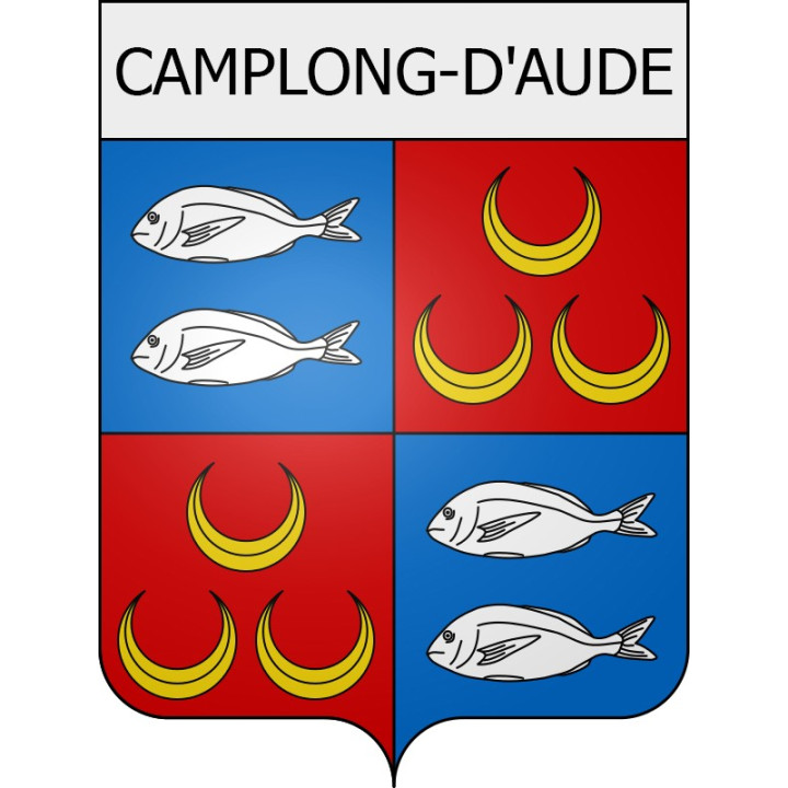 Pegatinas escudo de armas de Belcaire adhesivo de la etiqueta engomada