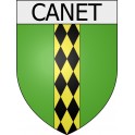 Canet 11 ville Stickers blason autocollant adhésif