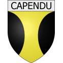 Pegatinas escudo de armas de Belcaire adhesivo de la etiqueta engomada
