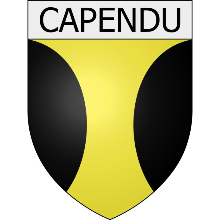 Pegatinas escudo de armas de Belcaire adhesivo de la etiqueta engomada