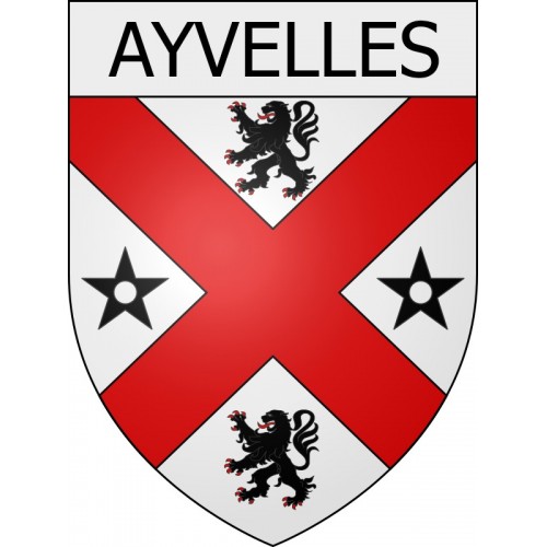 Pegatinas escudo de armas de Auvillers-les-Forges adhesivo de la etiqueta engomada