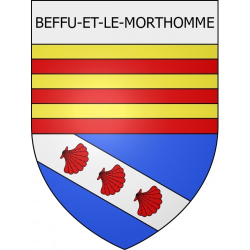 Pegatinas escudo de armas de Auvillers-les-Forges adhesivo de la etiqueta engomada