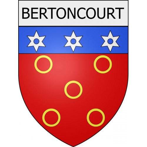 bertoncourt 08 ville Stickers blason autocollant adhésif