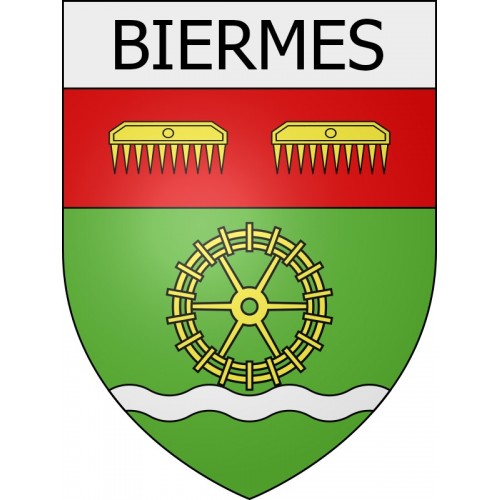 biermes 08 ville Stickers blason autocollant adhésif