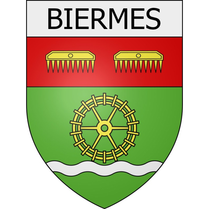 biermes 08 ville Stickers blason autocollant adhésif