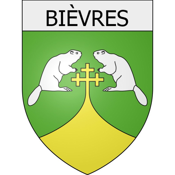 bièvres 08 ville Stickers blason autocollant adhésif