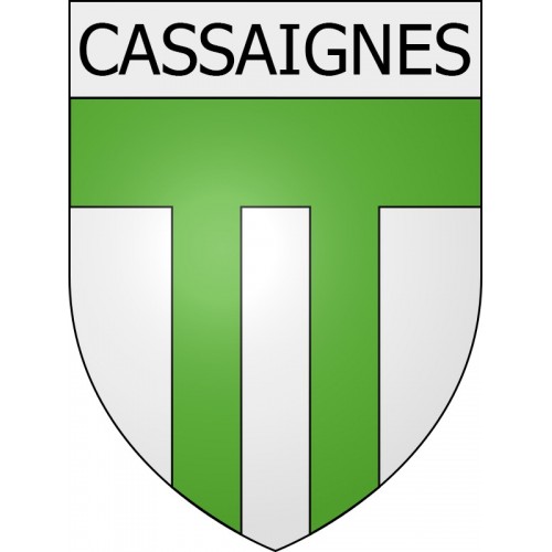 Cassaignes 11 ville Stickers blason autocollant adhésif
