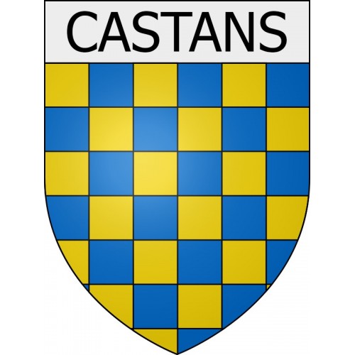 Castans 11 ville Stickers blason autocollant adhésif