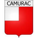 Pegatinas escudo de armas de Belcaire adhesivo de la etiqueta engomada
