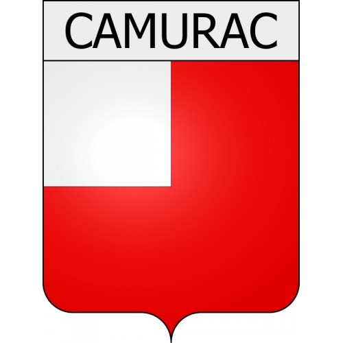 Pegatinas escudo de armas de Belcaire adhesivo de la etiqueta engomada