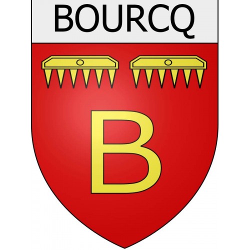 bourcq 08 ville Stickers blason autocollant adhésif