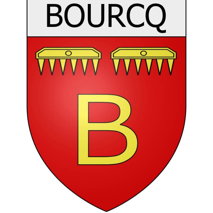 bourcq 08 ville Stickers blason autocollant adhésif