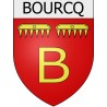 bourcq 08 ville Stickers blason autocollant adhésif
