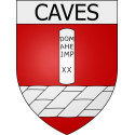 Caves  11 ville Stickers blason autocollant adhésif