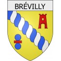 brévilly 08 ville Stickers blason autocollant adhésif