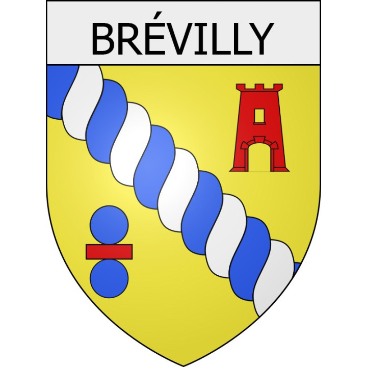 brévilly 08 ville Stickers blason autocollant adhésif