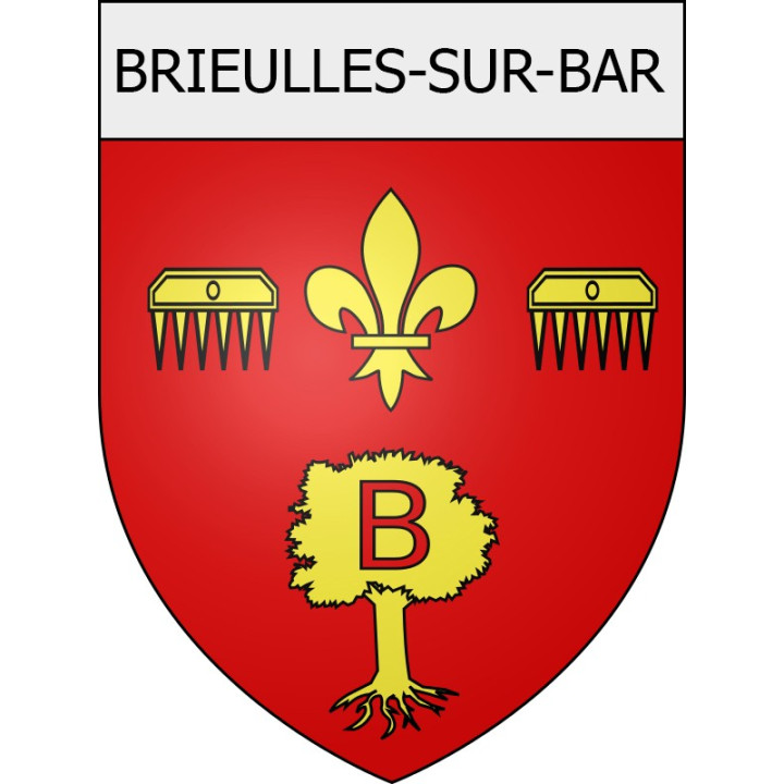 brieulles-sur-bar 08 ville Stickers blason autocollant adhésif
