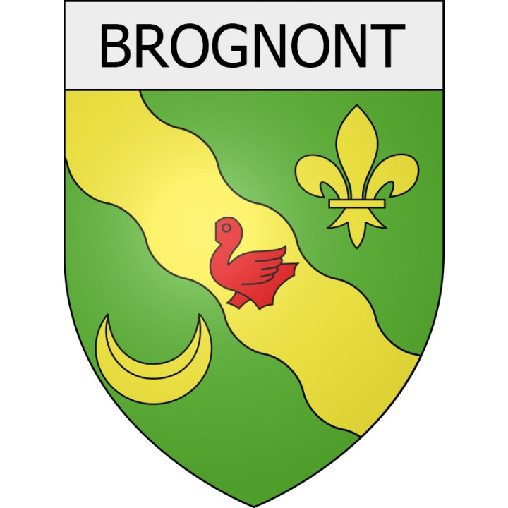 brognon 08 ville Stickers blason autocollant adhésif