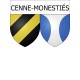 Cenne-Monestiés 11 ville Stickers blason autocollant adhésif
