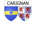 carignan 08 ville Stickers blason autocollant adhésif