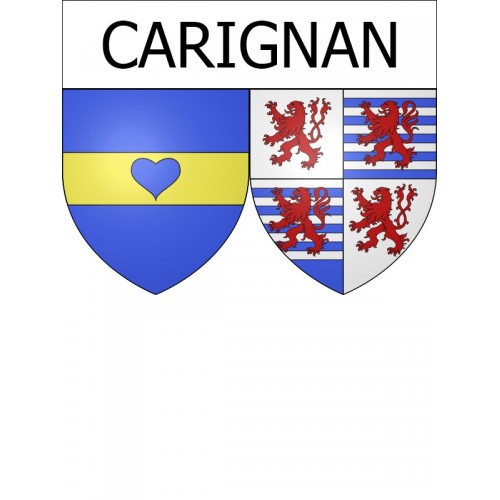 carignan 08 ville Stickers blason autocollant adhésif