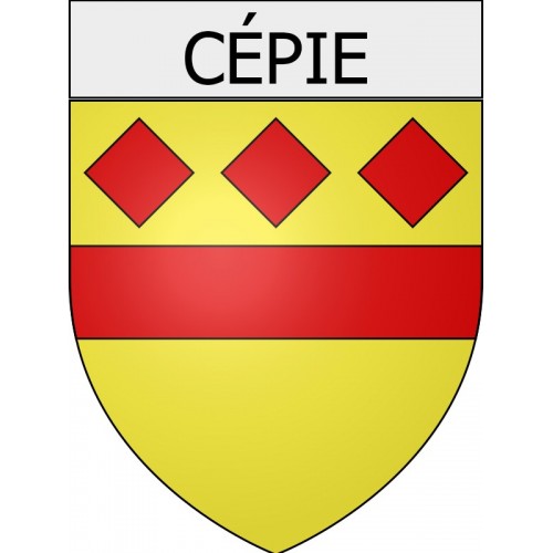 Pegatinas escudo de armas de Belcaire adhesivo de la etiqueta engomada