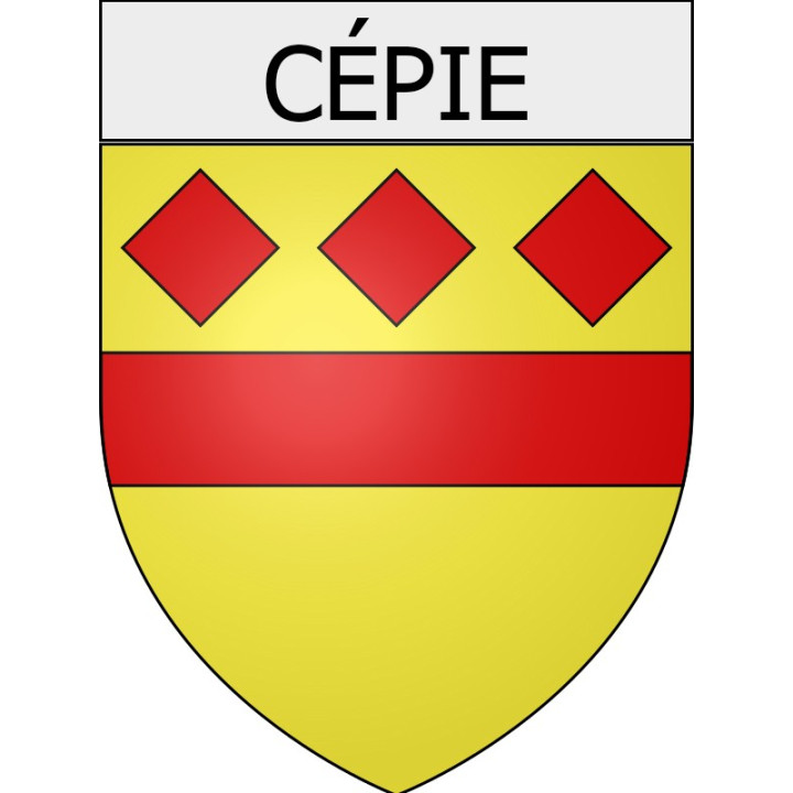 Cépie 11 ville Stickers blason autocollant adhésif