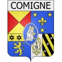 Comigne 11 ville Stickers blason autocollant adhésif