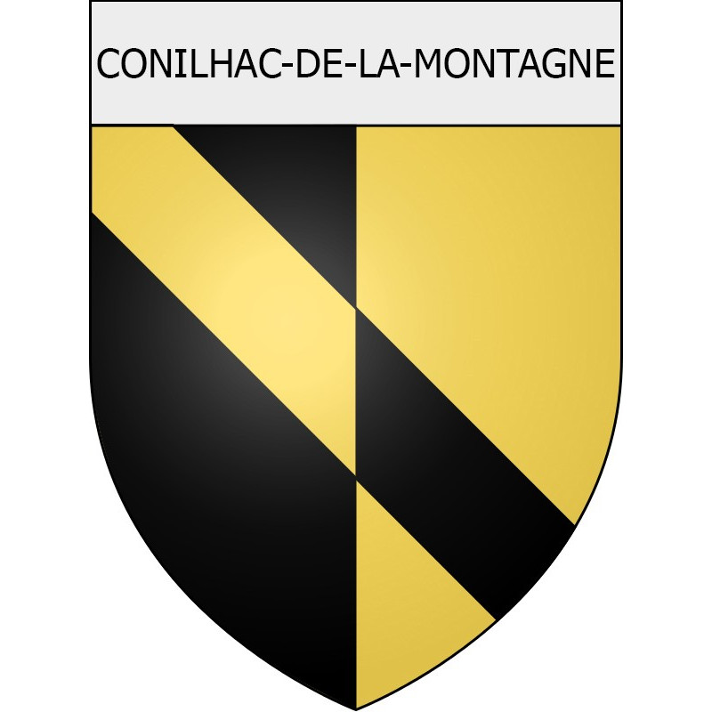 Pegatinas escudo de armas de Belcaire adhesivo de la etiqueta engomada