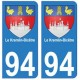 94 Le Kremlin-Bicêtre blason autocollant sticker plaque immatriculation ville