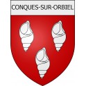 Conques-sur-Orbiel 11 ville Stickers blason autocollant adhésif