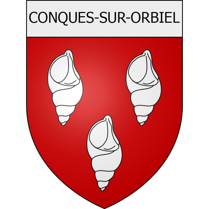 Conques-sur-Orbiel 11 ville Stickers blason autocollant adhésif