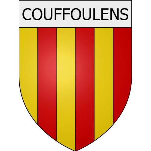 Couffoulens 11 ville Stickers blason autocollant adhésif