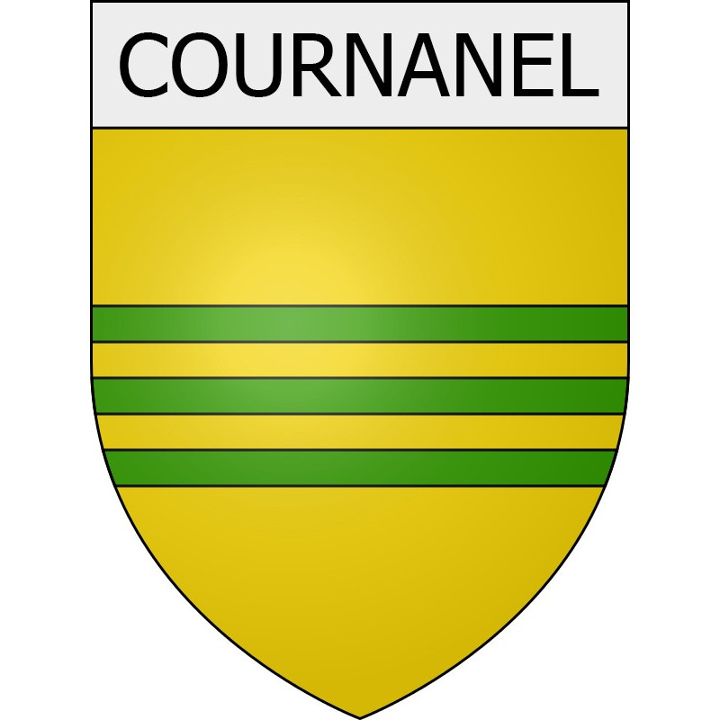 Cournanel 11 ville Stickers blason autocollant adhésif