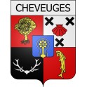 cheveuges 08 ville Stickers blason autocollant adhésif