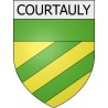Courtauly 11 ville Stickers blason autocollant adhésif