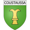 Coustaussa 11 ville Stickers blason autocollant adhésif
