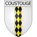 Coustouge 11 ville Stickers blason autocollant adhésif