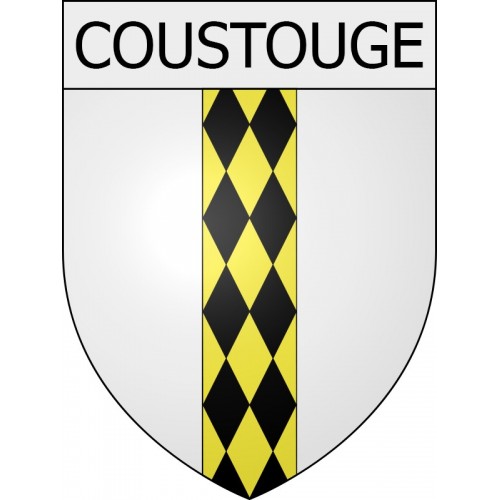 Coustouge 11 ville Stickers blason autocollant adhésif