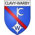 clavy-warby 08 ville Stickers blason autocollant adhésif